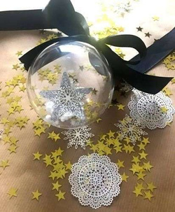 Bombka przezroczysta zrób to sam, 8 cm