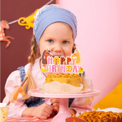Topper na tort KONIKI Konie Happy Birthday 14cm