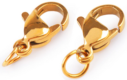 Karabińczyk z Ogniwkiem Łączącym Złoty 2szt.