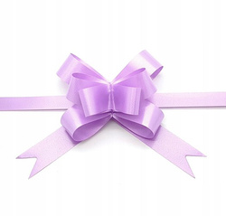 Wstążki ściągane kokardki 1 cm, 50 szt, j. fiolet