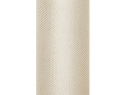 Tiul gładki, beż, 15cm x 9m, 1szt.