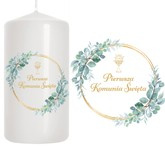 ŚWIECA Świeczka Komunijna na Stół Koło 10cm