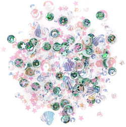 Cekiny Opalizujące Ozdobne Syrenka Muszelki 15g
