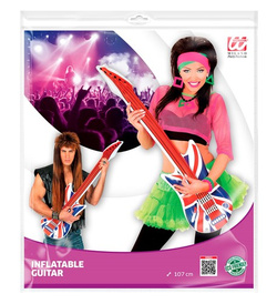 Dmuchany Gitara Gwiazdy Rock Disco Lata 80 105cm