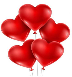 Zestaw na Walenynki Balony Serca, LOVE