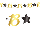 Baner Girlanda Papierowa 18 URODZINY 300cm