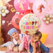 Balon Foliowy Happy Birthday KONIKI Urodziny 45cm