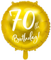 Balon foliowy 70th Birthday, złoty, 45cm