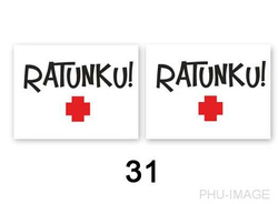 Naklejki na buty Ratunku!, 2 szt, 1 op.