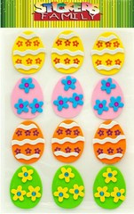 Wielkanocne naklejki do dekoracji, mix wzorów 12sz