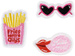 Naprasowanki Kiss me, mix, 4.5-6.5x3-6 cm, 3szt.