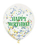 Balon z konfetti MIX Kolor Urodziny 12", 6 szt.