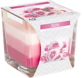 Świeca Świeczka Zapachowa Trójkolorowa Szkle RÓŻA