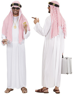 Kostium Strój SZEJK Książę Arabski Bogacz XL