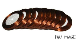 Tasiemka satynowa 6 mm, brąz