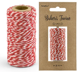 Sznurek Piekarski Bawełniany Biało-Czerwony 50m