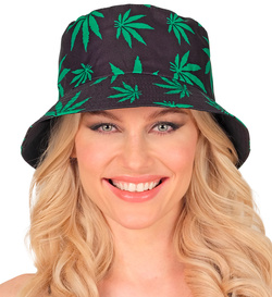 Kapelusz Czapka Bucket Hat Marihuana Liście Gajna