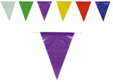 Girlanda Kolorowe Foliowie Trójkąty Flagi 50m