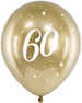 Balony Glossy 30cm, 60, złoty, 6szt.