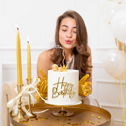 Ozdoba na Tort ZŁOTA KORONA Srebrne Kryształki 3cm