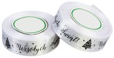Tasiemka Satynowa WESOŁYCH ŚWIĄT Biała 25mm