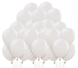 Balony pastelowe 14 cali, 25 szt. , białe