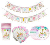 Zestaw Jednorożec Talerze Kubeczki Serwetki Baner