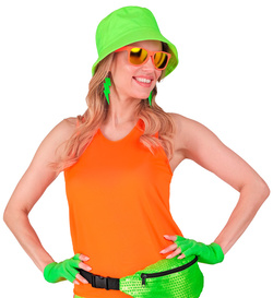 RĘKAWICZKI Bez Palców Krótkie ZIELONE Neon DISCO