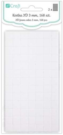 Kostka Dystansowa 3D Samoprzylepna 10x10mm 168szt.