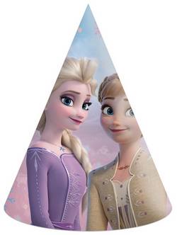 Czapeczki Papierowe KRAINA LODU Frozen Party 6szt