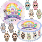 Zestaw Tortowy, Opłatek 20cm, Figurki, Labubu