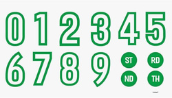 Girlanda Baner Piłka Nożna Cyferki 213cm