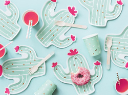 Talerzyk Kaktus, mix, 23x24cm, 6 szt.