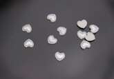 Aplikacja perłowe serduszka, 10 mm, 50 szt.