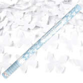 Konfetti strzelające białe motylki, 60 cm, 1 szt.