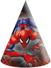Czapeczki Papierowe SPIDERMAN Marvel Urodziny 6szt