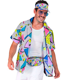 Zestaw Disco Funky Czapka Daszek Nerka Lata 80