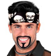 Wąsy Broda Zarost Czarne Gangster Szejk Karnawał