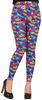Spodnie LEGGINSY Kolorowe Disco LATA 90, M