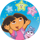 Opłatek tortowy 14 cm, Dora i Przyjaciele 1 szt.