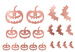 TATUAŻE Zmywalne Dynia Nietoperze Halloween 40szt.