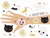Tatuaże Zmywalne BOO! Halloween Nietoperze 12szt.