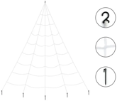 Biała PAJĘCZYNA Siatka Haczyk Śledzie 500x400cm