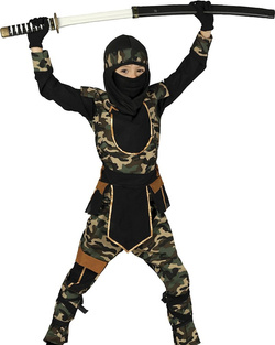 Kostium Strój NINJA Komandos Wojownik 5-6 lat