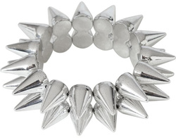 Srebrna Bransoletka PUNK Rock Kolce Podwójna