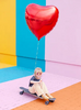 Balon Foliowy Czerwone Serce Walentynki 68x72cm