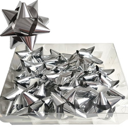 Rozety przyklejane 11 cm, srebrne 15 szt. 1 op.