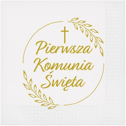 Serwetki Pierwsza Komunia Święta Kłosy 33x33 20szt