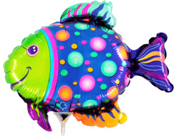 Balon Foliowy Kolorowa RYBKA Ryba 27x21cm