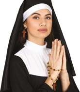 Zestaw Zakonnica Kolczyki Krzyże Różaniec